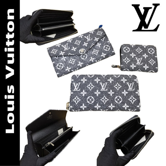 【ルイヴィトン】3タイプから選べる ジャカードデニム財布 在庫残りわずか