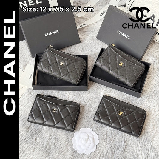 【シャネル】ミニマルな美しさ★ コイン＆カードケース ブラック AP3179