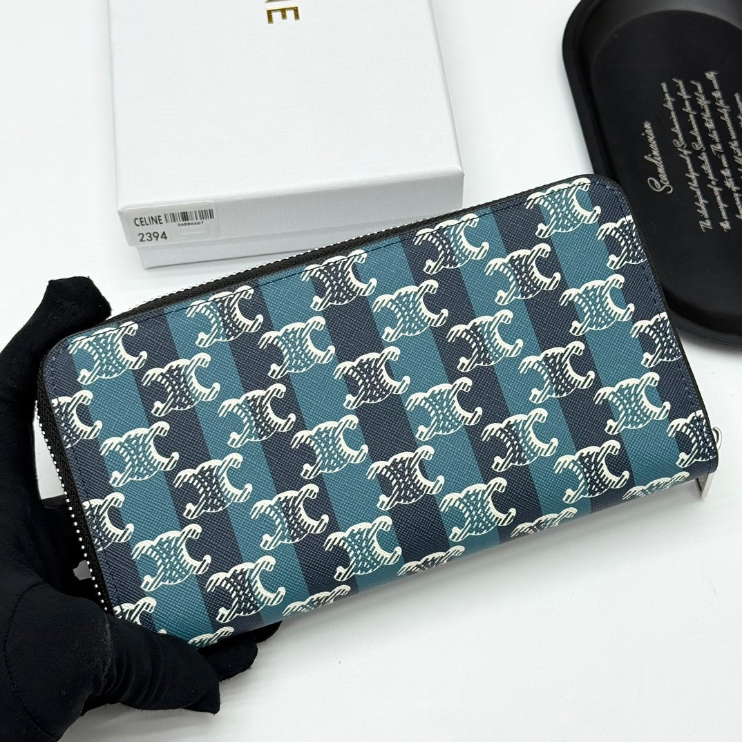 【セリーヌ】新作★ラージ ジップウォレット / グレインドカーフスキン3色