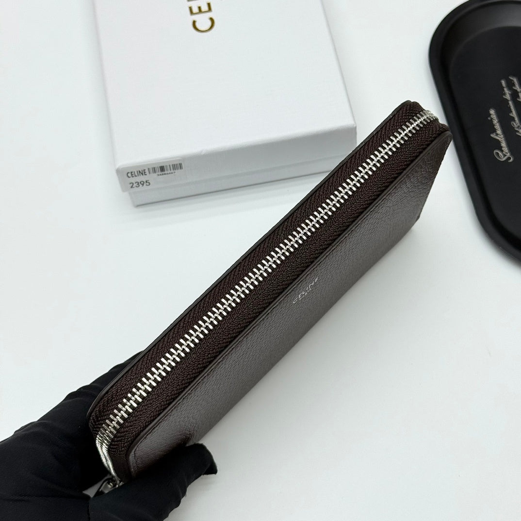 【セリーヌ】新作★ラージ ジップウォレット / グレインドカーフスキン3色
