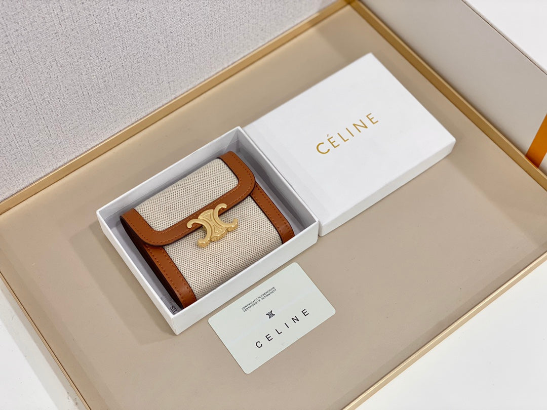 【セリーヌ】大人気 軽量＆コンパクト持ち運びに便利な短い財布 ！関税送料込み