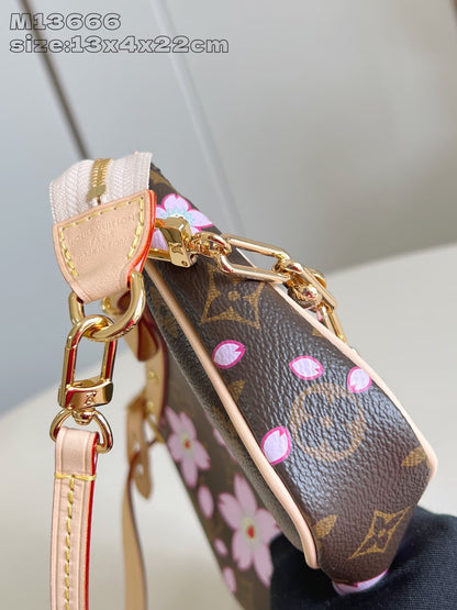 【ルイヴィトン】村上隆コラボ◆キュートな桜  ショルダーバッグM13666