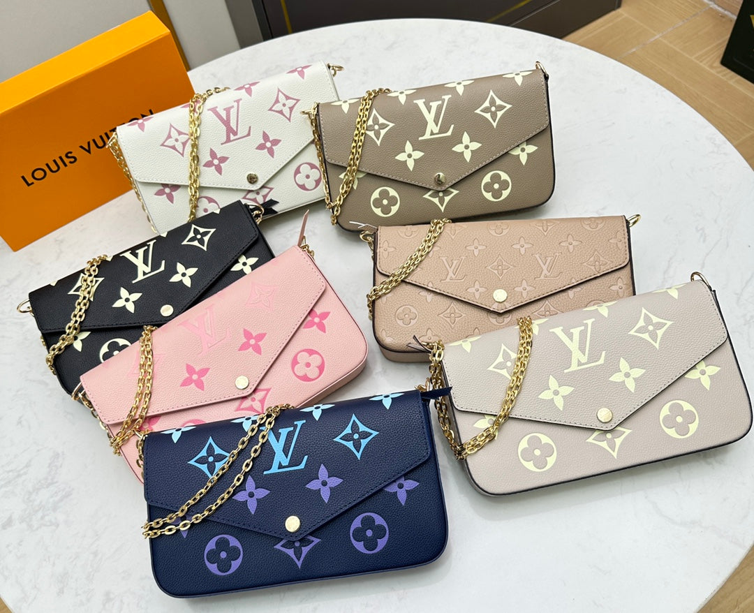 【ルイヴィトン】大人気♪ポシェット　チェーンウォレット7色